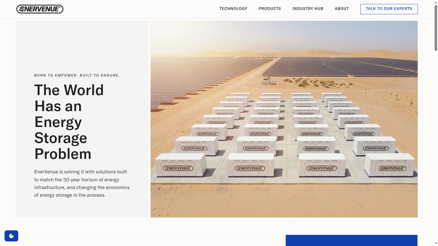 Enervenue — hemsida byggd av Techtailor