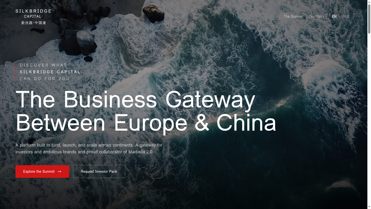 SilkBridge Capital³ — hemsida byggd av Techtailor